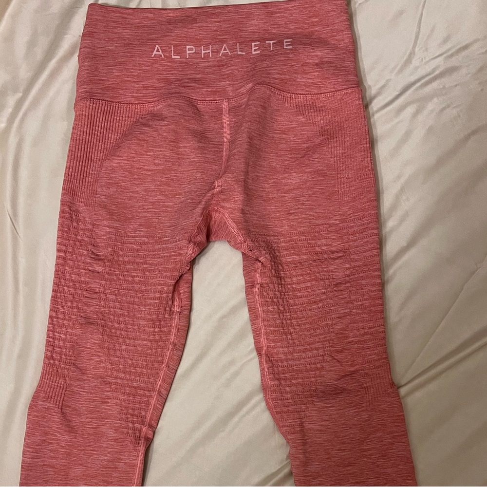 Alphalete Halo Athletic Leggings Dusty Pink High Rise Seamless